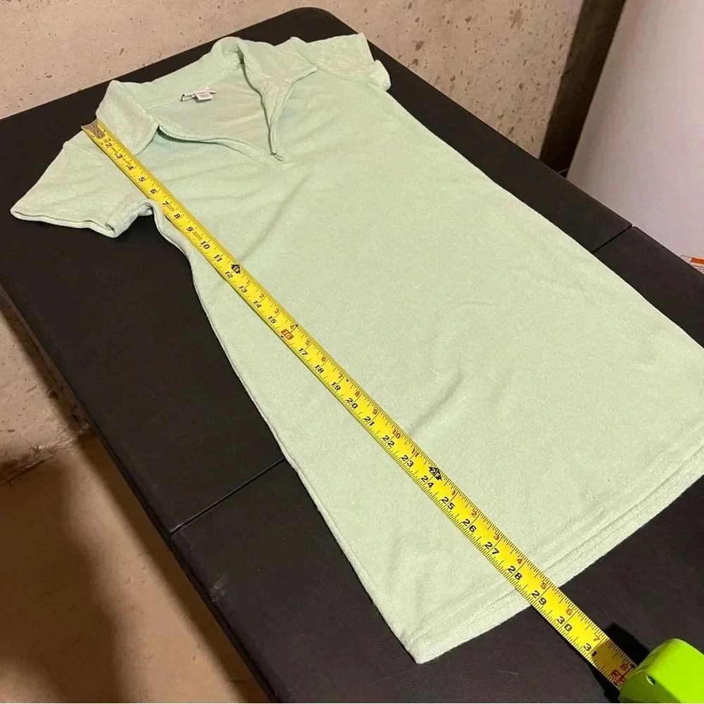 Girls Colorful Planet Terry Swim Coverup Dress Sz L 12 Mint Green Polo Pullover